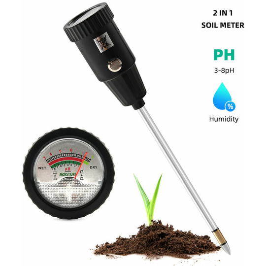 Moisture Detector Soil Tester ph and Moisture Tester Soil pH Value and Moisture Test Tool No Battery Needed for Indoor and Outdoor Orchard Garden