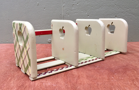 Handcrafted Hand Painted Green Wooden Desktop BookshelfVintage Tabletop Book RackRustic Retro Kitchen Cookbook Organizer Free Us Shipping