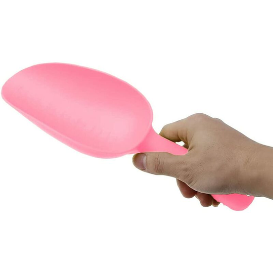 Soil scoop, digging tool scoop, soil plastic scoop for soil, compost, planting or repotting, garden plants, pink