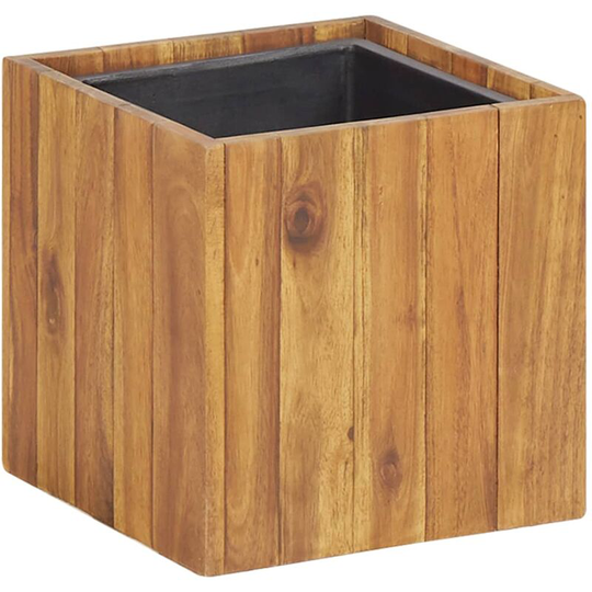 Garden Raised Bed Pot 24.5x24.5x25 cm Solid Acacia Wood Vidaxl Brown