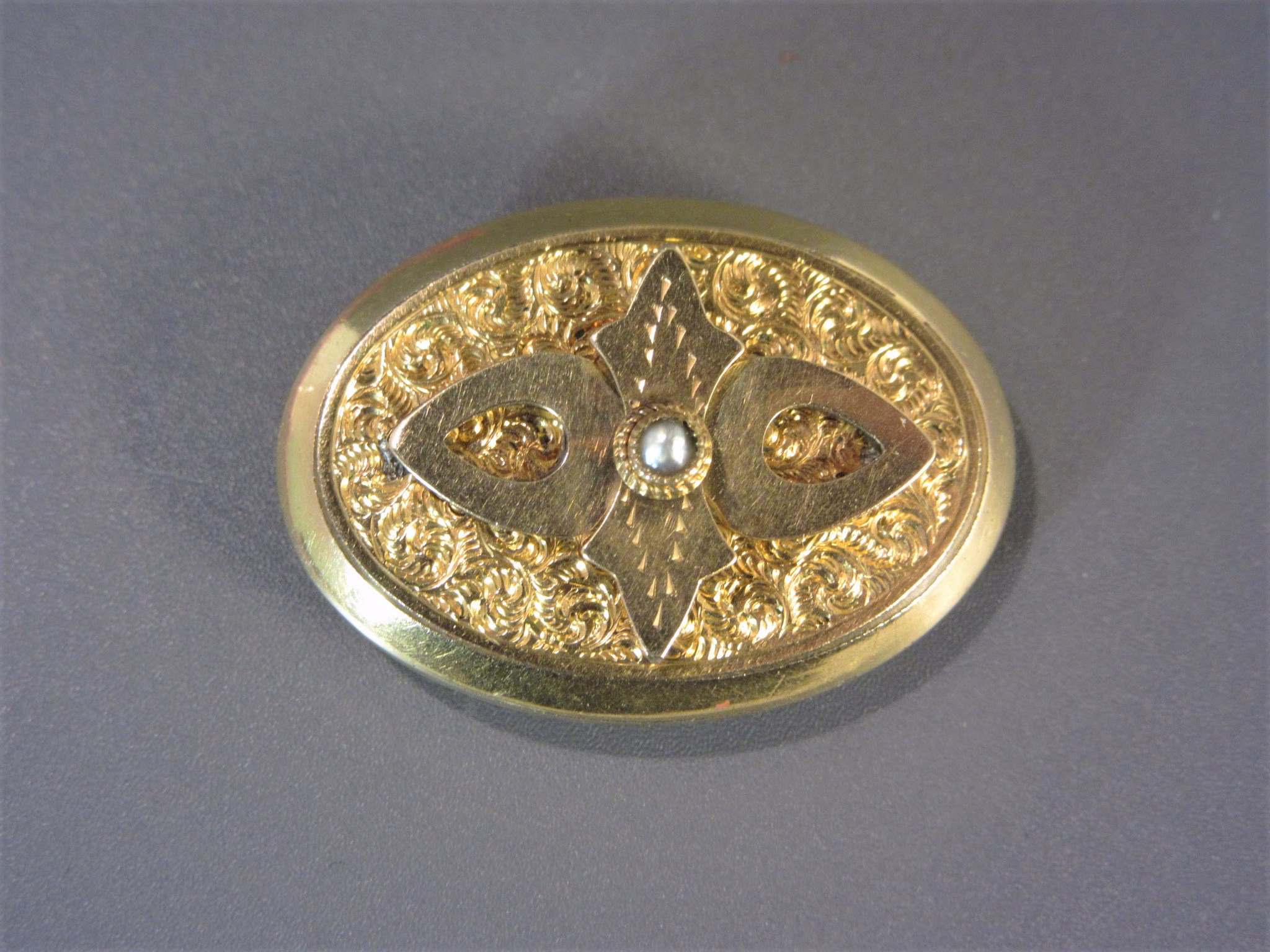 Antique Estate Victorian Seed Pearl Brooch Watch Pin