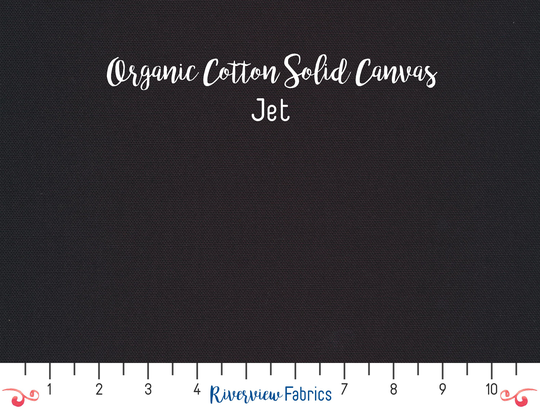 Canvas Solids - Jet | Organic Cotton Cloud9 Fabrics Fabric By The Yard