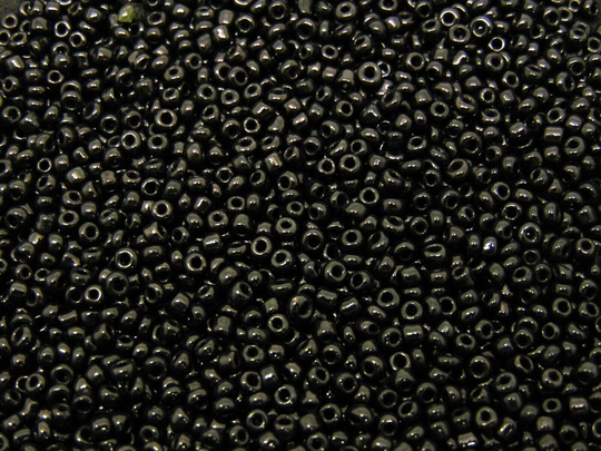 30G X 11/0 Black Opaque Glass Seed Beads Jewellery Beading Craft 2mm H118
