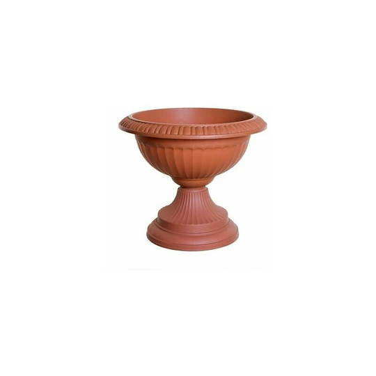 2 x plastic garden urn -42 cm grecian plastic -garden planter - terracotta pot