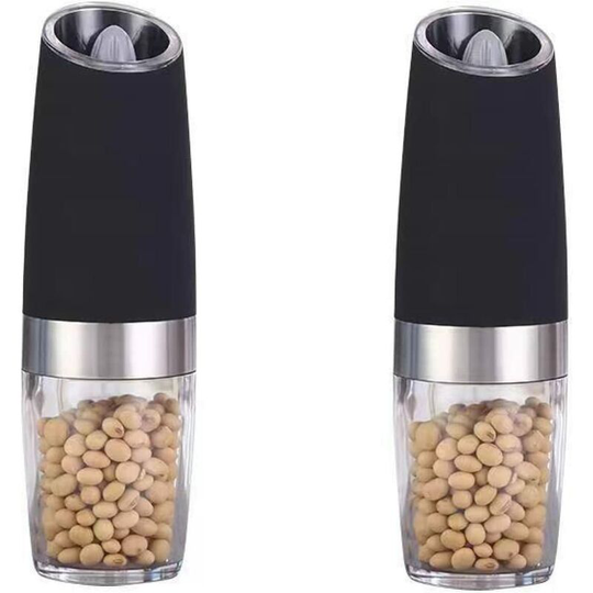 Readcly - 2 Piece) Gravity Electric Salt and Pepper Grinder Set Automatic Pepper and Salt Mill Grinder Battery-Operated with Adjustable Coarseness