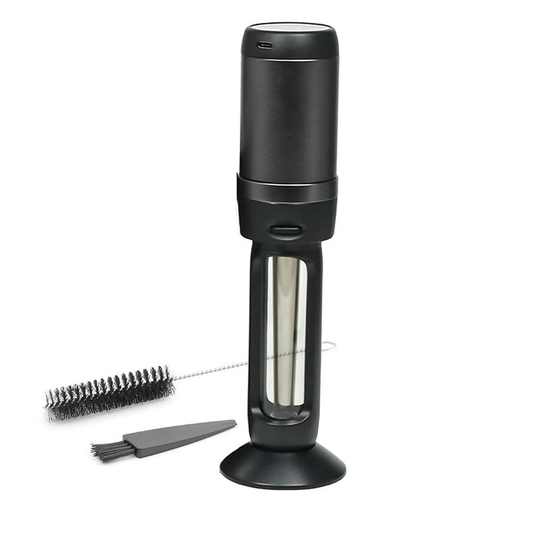 Asupermall - Electric Herb and Spice Grinder Automatic Smart Grinding Machine with Cone Holder Grinding Filling Integrated Built-in Battery for Home