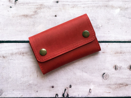 Leather Key Case/Key Organizer Fob Keychain Holder Wallet Vintage Wallet Pouch