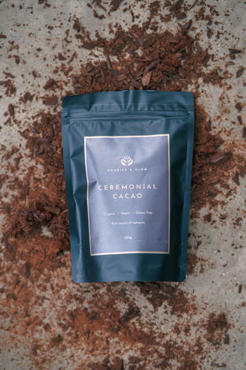 Nourish& Glow Ground Ceremonial Cacao 1000G | 2 X500G. Organically Grown Grade Cacao. 100 Percent Peruvian Beans