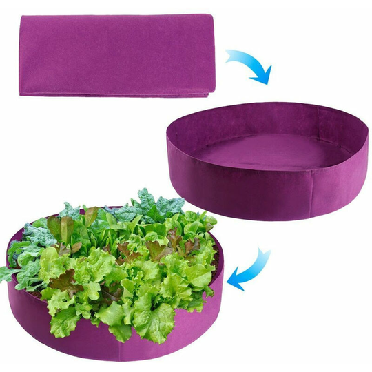 Raised Bed Raised Bed Raised Vegetable Box Planting Grow Bag (50 Gallon) (Purple, 90cm*30cm)
