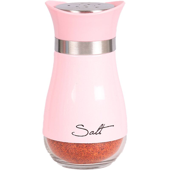 Fvbjd - Salt and Pepper Shakers Elegant w/ Clear Glass Bottom | Compact Cooking, Kitchen and Dining Room Use pink