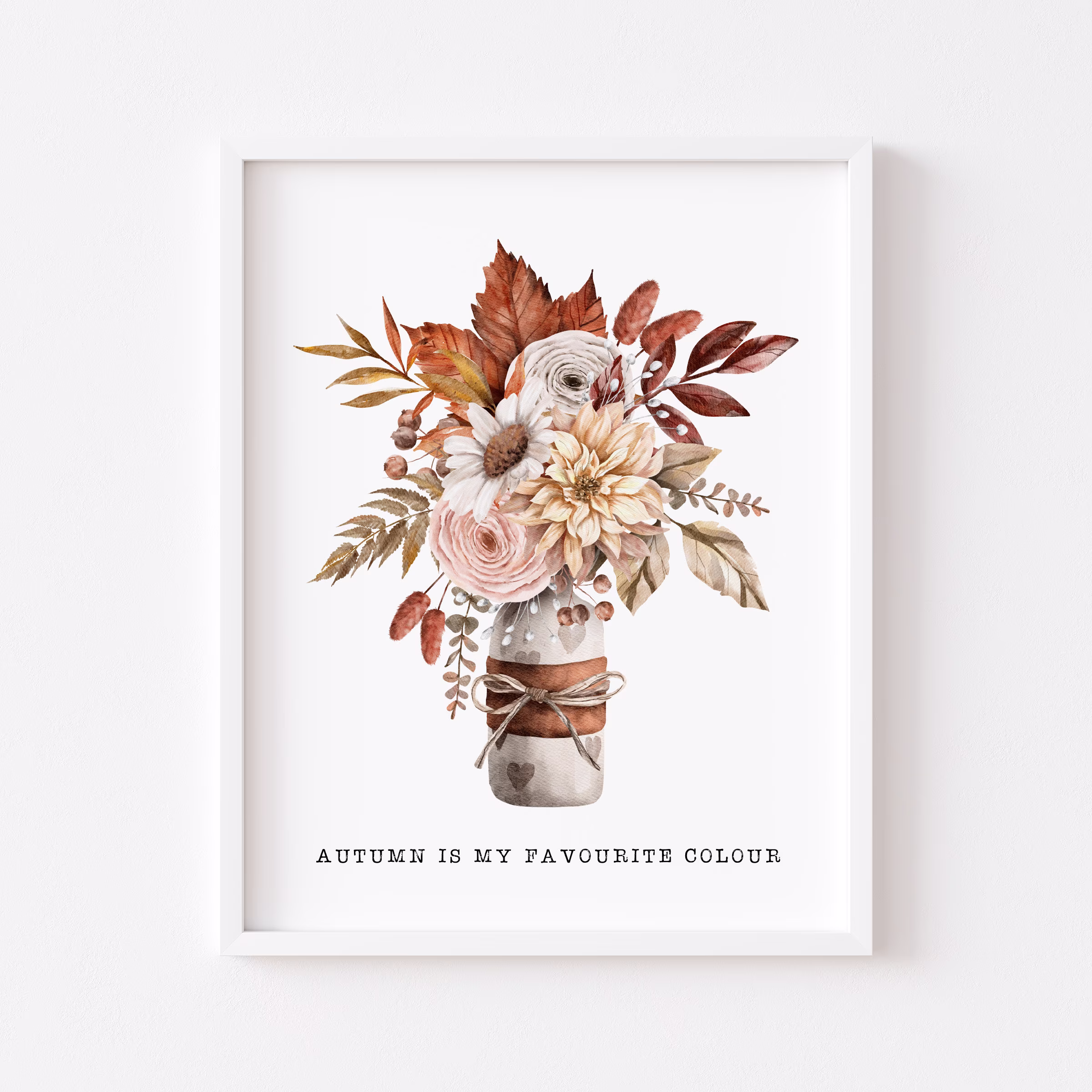 Autumn Print, Is My Favourite Colour Unframed Print|Autumn Decor|Seasonal Prints|Wall Art|Watercolour|Fall Prints