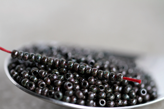 40G Rustic Picasso Jet Black Seed Beads 10/0 Czech Glass For Jewelry Making Spacer Perlen Perles Perline 捷克玻璃珠