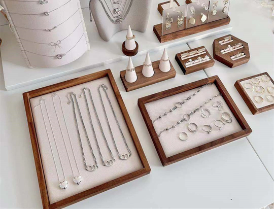 Walnut Jewelry Organizer Trays, Bracelet Display, Drawer Organizer, Display Ds1343