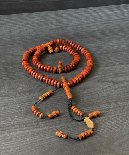 Extremely Rare Organic Grade A Red Agarwood Sufi Dervish Mevlana Rumi Model Shadhili Muslim Tasbih | Islam Prayer Beads Mala Misbaha