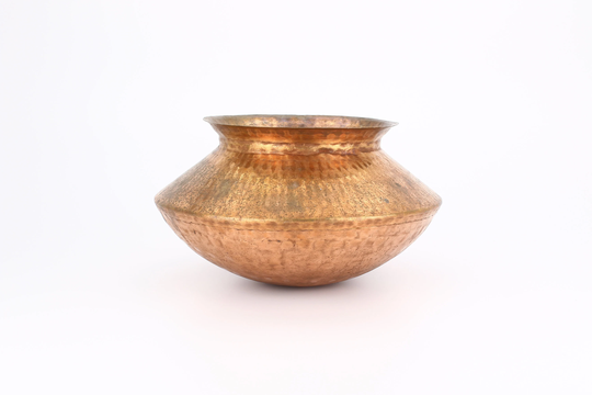 Vintage Hand Hammered Copper Pot 3 - Home Decor Rustic Farmhouse Gift For Her Wedding