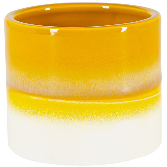 Nicola Spring - Reactive Glaze Plant Pot - 9cm - Mustard