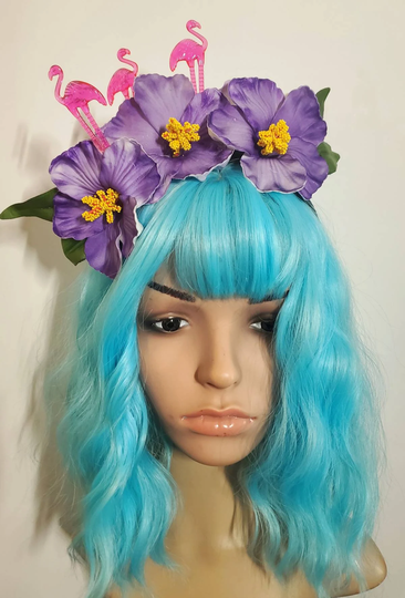 Enchanted Tiki Room, Flamingo, Flamingo Headband, Hibiscus, Hibiscus Crown, Flower Crown