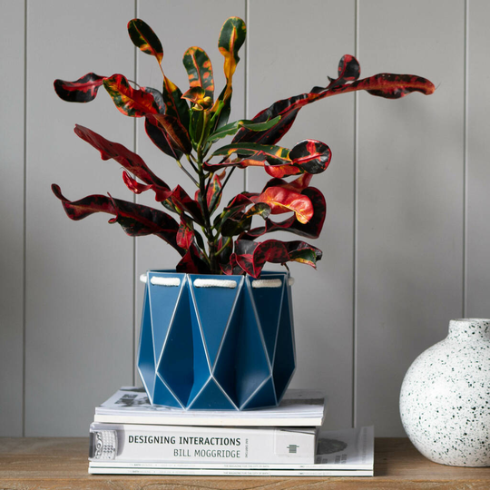 Origami Self Watering Eco Plant Pot: 15cm - Navy