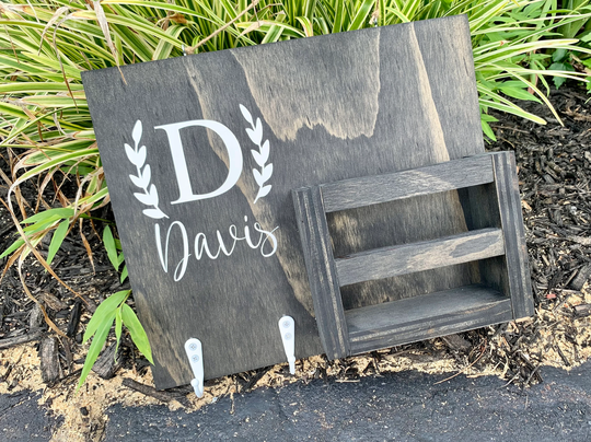 Mail Organizer, Key Holder, Last Name Decor, Kitchen Entry Way New Homeowner Gift, Personalized Gifts