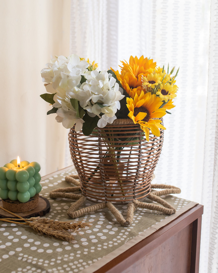 Octopus Planter, Rattan Shape Basket, Ecofriendly Basket, Quirky Shape Planter, Cute Indoor Planter