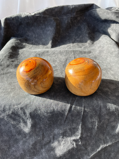 Handcrafted Turned Wood Salt & Pepper Shakers