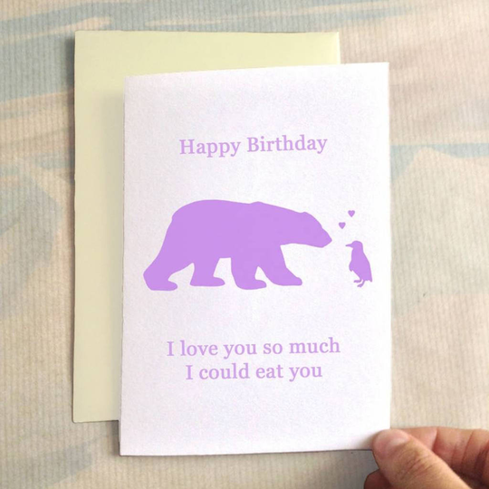 Personalised Birthday Bear Birthday Card, Powder Blue/Blue/White