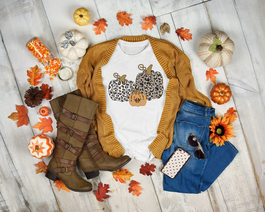 Cheetah Monogram Shirt, Buffalo Plaid T-Shirt, Cute Fall Top, Pumpkin Season Tee, Monogrammed Lover
