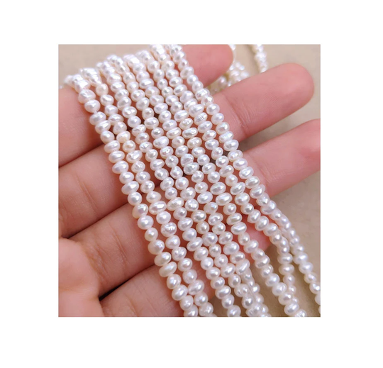Wholesale 2-3mm Tiny Seed Pearl Beads Natural White Color Potato Freshwater Pearls Genuine Px155