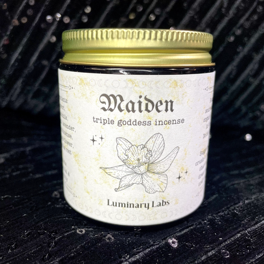 Maiden | Ritual Incense Blend Organic Herbs Triple Goddess Meditation Manifestation Luminary Labs