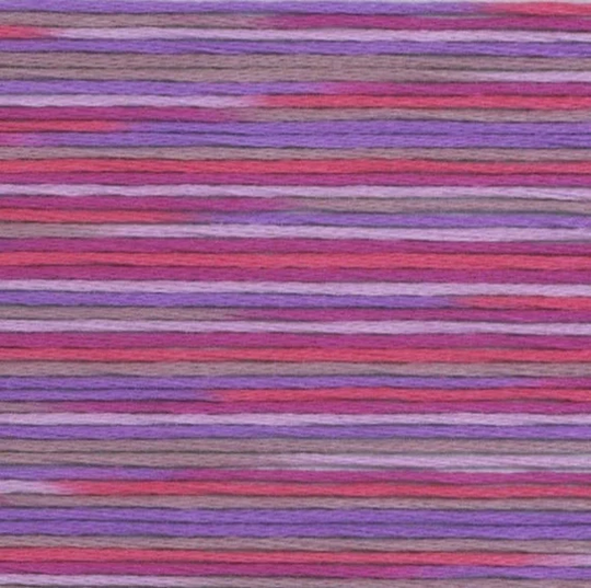 Cosmo Seasons Variegated Pink & Purple #5025 Embroidery Floss - Lecien 5000 Series