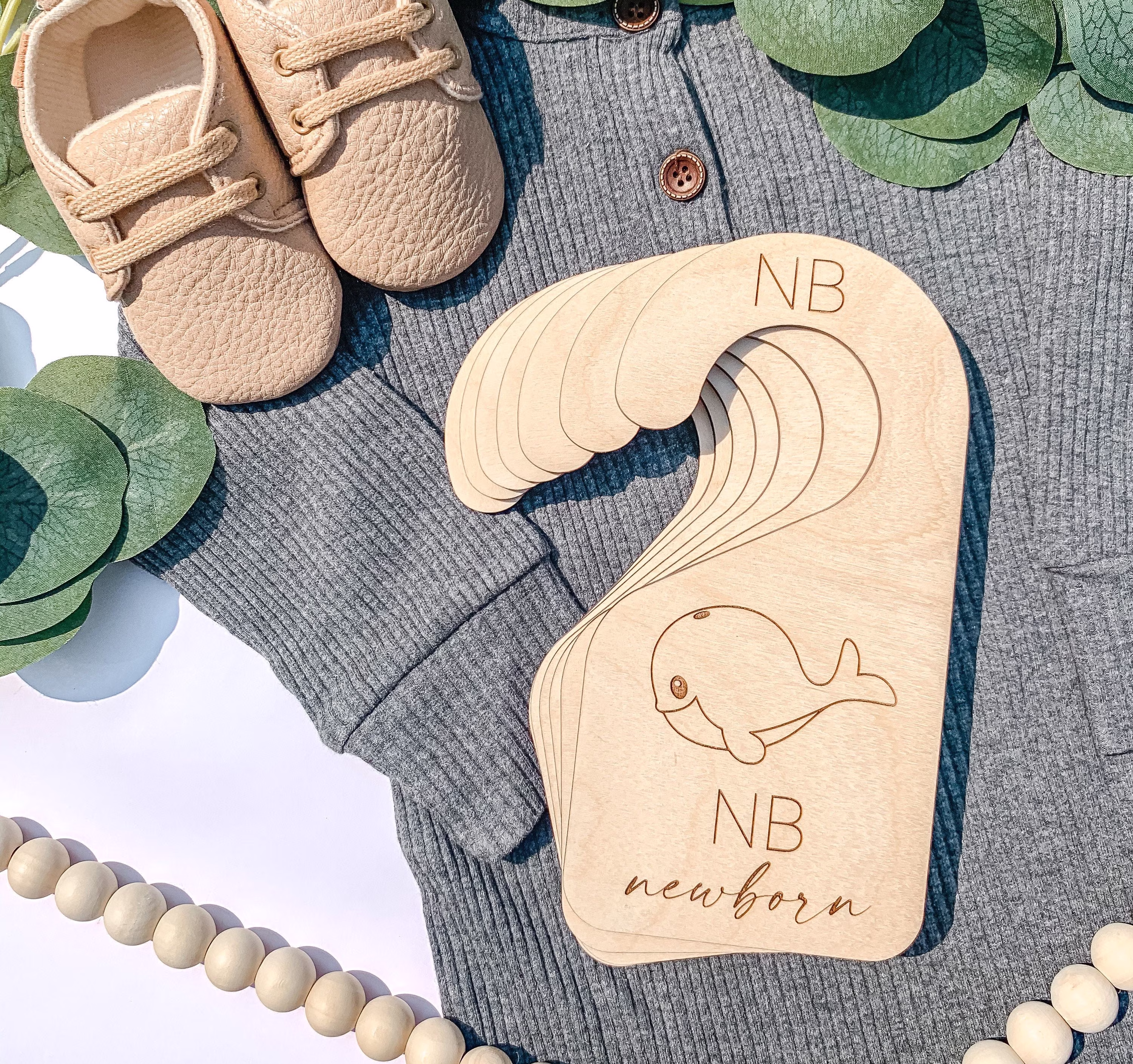 Whale Nursery, Nautical Baby Closet Dividers, Divider, Wooden Shower Gift, Clothes Organizer