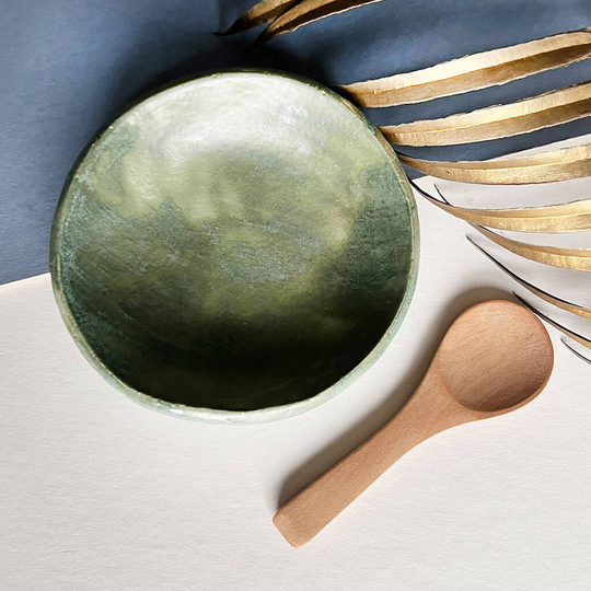 Plain Green Salt Dish