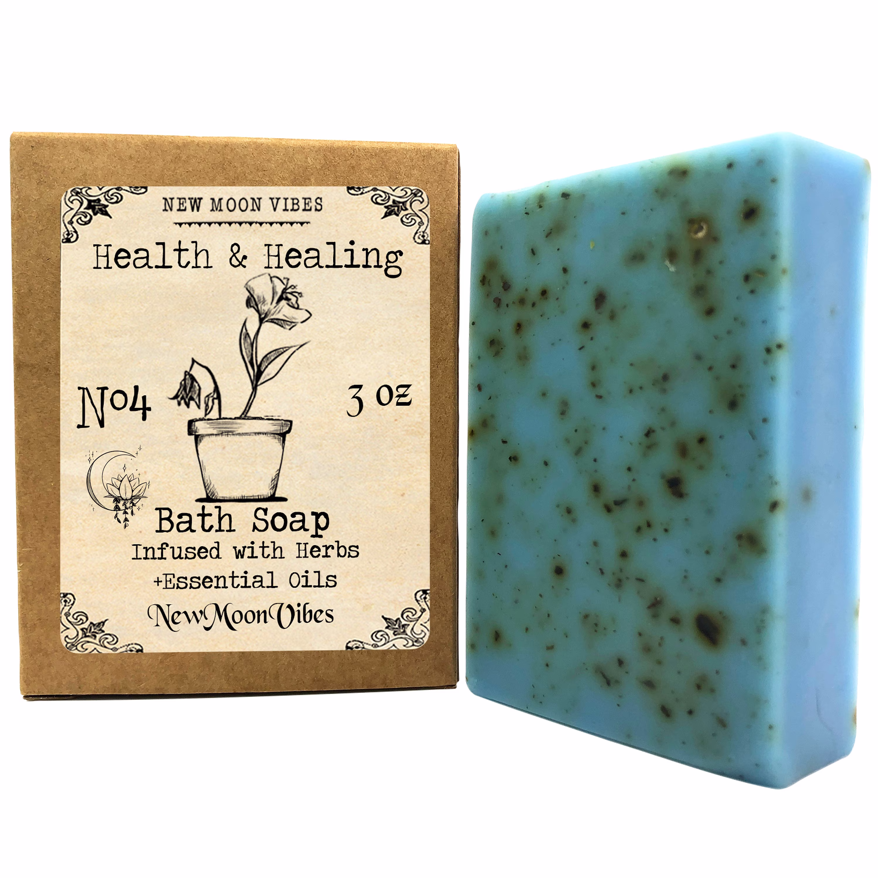 Health Healing Oil Pagan Intention Spell Ritual Conjure Bath Soap Bar Heal Broken Heart Greif Mental Stress Relief Courage Peace