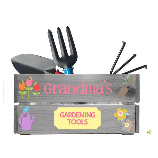 Personalised Garden Tool Storage, Birthday Gift Box, Custom Mothers Day Gift, Indoor Herb Garden, Wooden Box