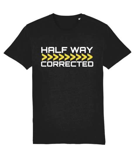 Half Way Corrected Black Organic T-Shirt