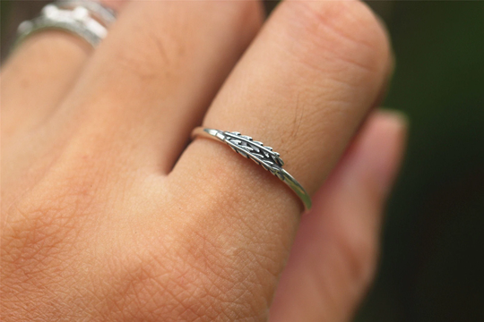 925 Silver Rosemary Herb Ring