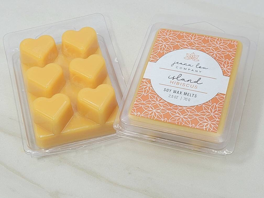 Island Hibiscus Wax Melts | Heart For Warmer Floral Soy