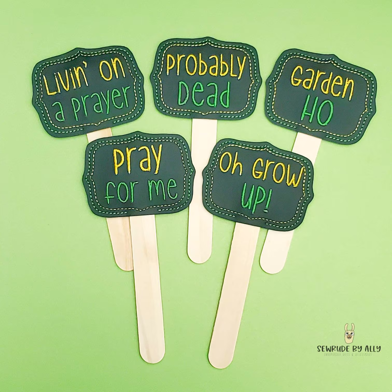Funny Plant Markers, Reusable Garden Tags, Herb Label Set, Labels, Struggling Mom Gift