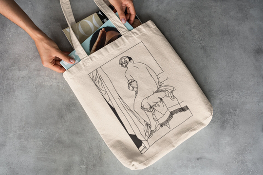 The Valpinçon Bather - Line Art -Organic Tote Bag