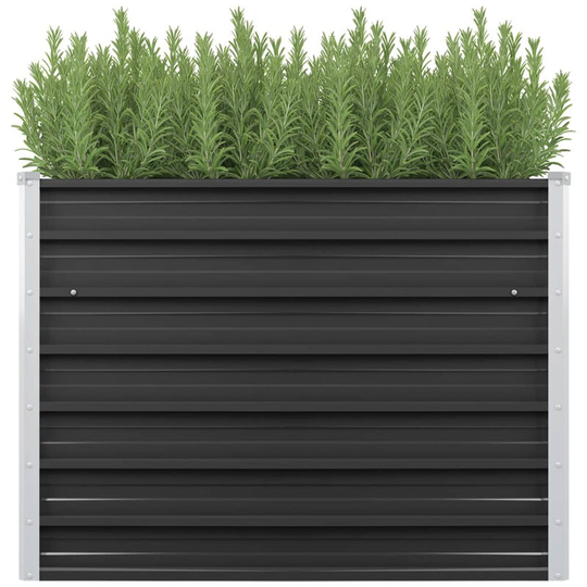 Garden Planter Anthracite 100x40x77 cm Galvanised Steel