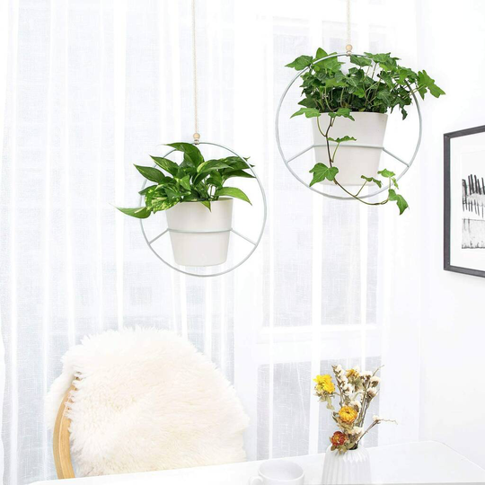 Pack Of Two Bohemian Planter Holder With Plant Pot