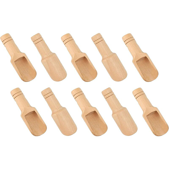 Briday - 10 Pcs Mini Wooden Spoon, Bamboo Spoons, Spoon Spice Shovels, Home Kitchen Utensils, for Bath Salts, Laundry Powder Spoons, Wooden Candy