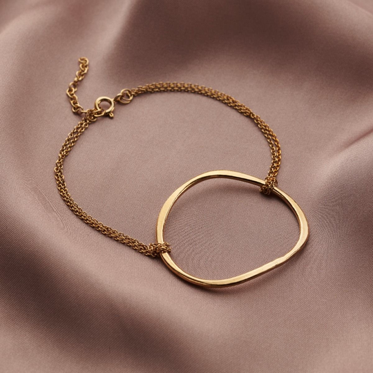 Organic Personalised Circle Bracelet | Birthday Gift Handmade For Women