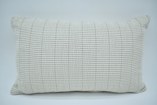 Decor Cushion, Turkish Pillow, Outdoor Gift Organic Cotton Gray Both Sided 12x20 Inches Mn30x50-403