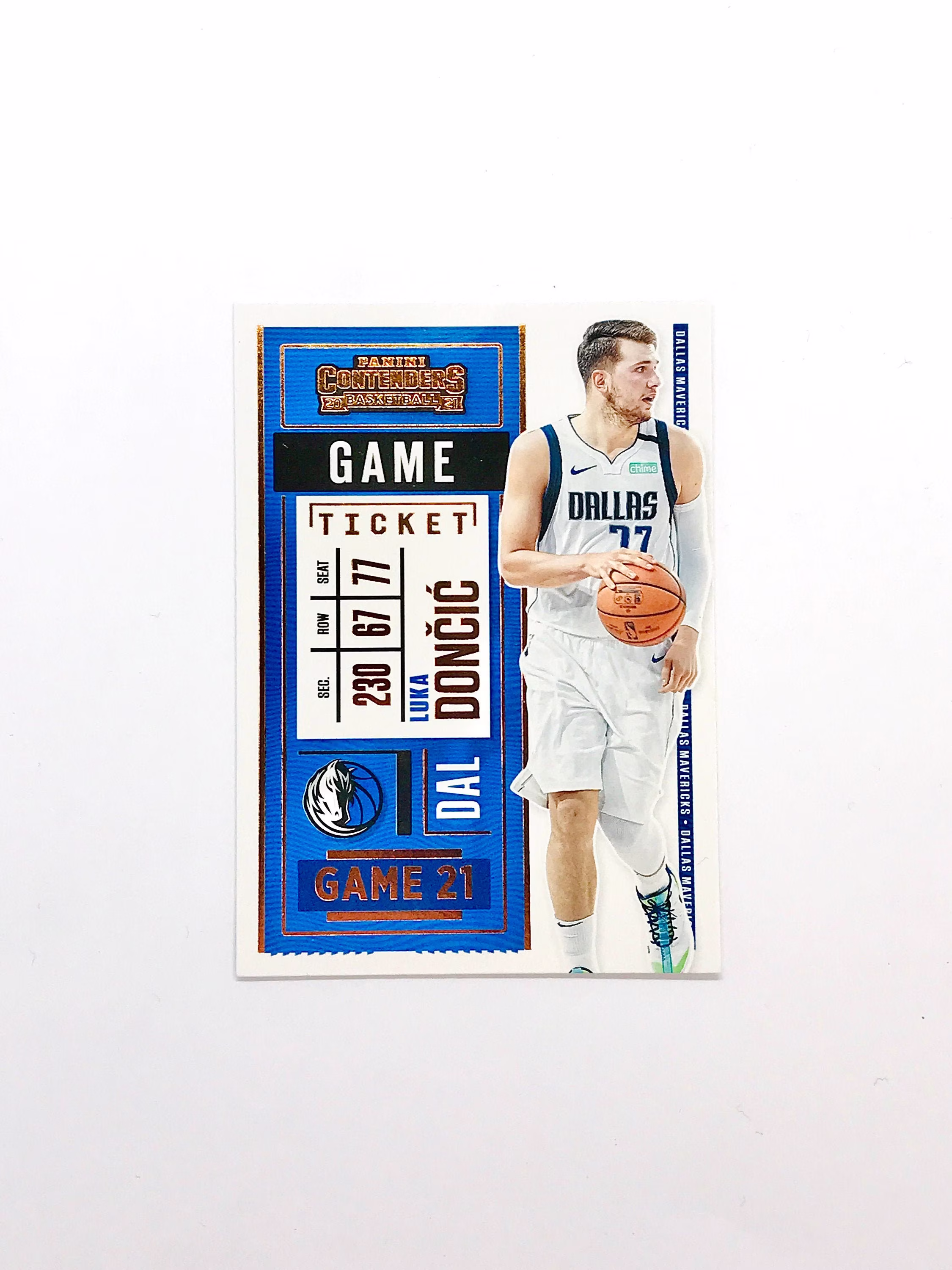 Luka Doncic Panini Contenders 2021 Season Ticket Card #85