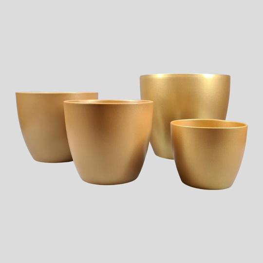 Gold Shimmer Ceramic Planter