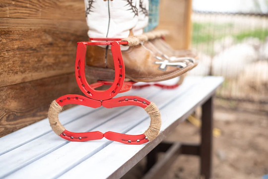 Boot Rack - Storage Horseshoe Rustic Organizer Decor