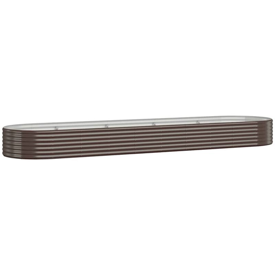 Vidaxl - Garden Planter Powder-coated Steel 396x100x36 cm Brown Brown