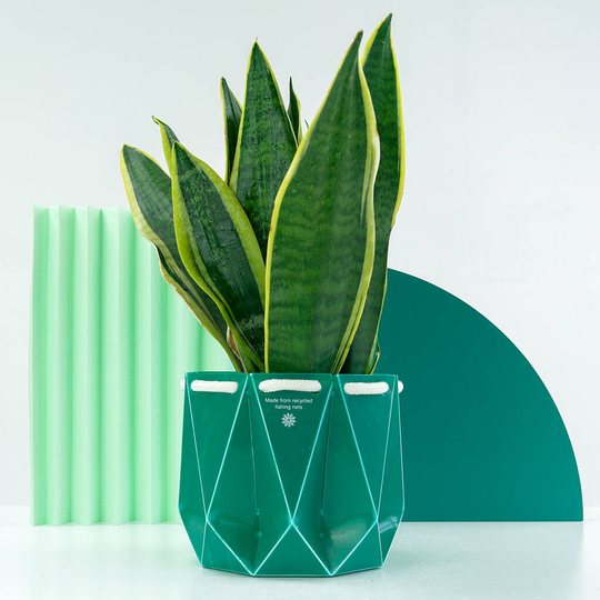 Origami Self Watering Eco Plant Pot: 15cm - Sea Waste