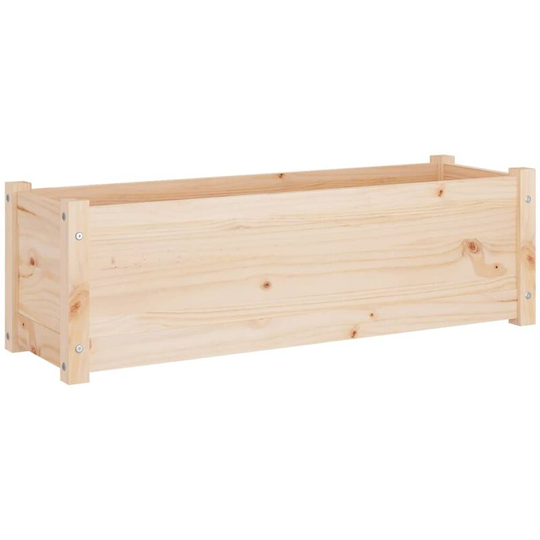 Garden Planter 100x31x31 cm Solid Pinewood Vidaxl Brown